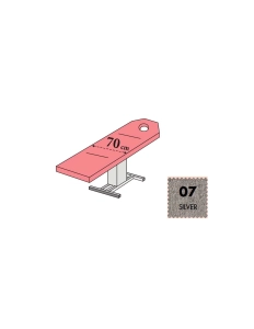 Schutzbezug für Liegen mit Loch - 70 cm - grau