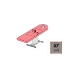 Schutzbezug für Liegen mit Loch - 70 cm - grau