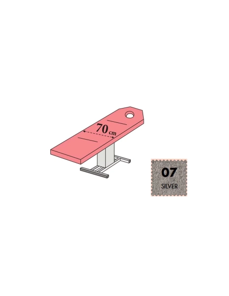 Schutzbezug für Liegen mit Loch - 70 cm - grau