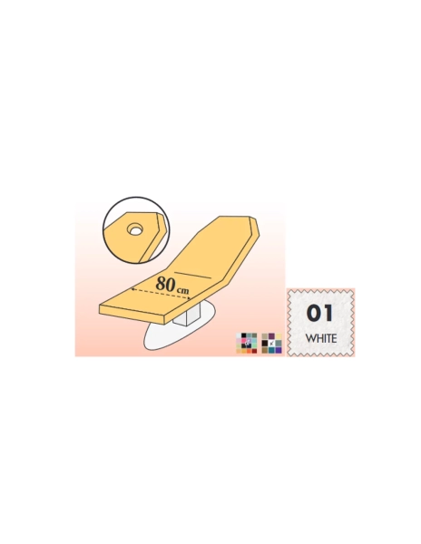 Schutzbezug für Liegen mit Loch - 80 cm - weiß