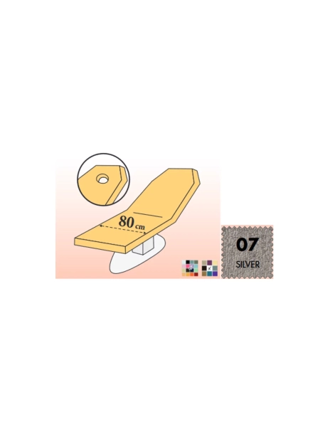 Schutzbezug für Liegen mit Loch - 80 cm - grau