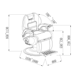 Barberstuhl EMPEROR - matt schwarz