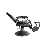 Retro Barberstuhl RENOIR GREY - glänzend schwarz