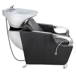 Friseur-Waschbecken ATLAS - weißes Becken, matt schwarz