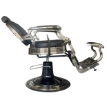 Retro Barberstuhl RENOIR BRONZ - matt schwarz