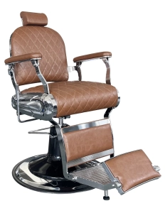 Retro Barberstuhl ELEGANCE - kupferbraun