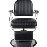 Retro Barberstuhl ELEGANCE - matt schwarz