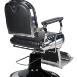 Retro Barberstuhl ELEGANCE - matt schwarz