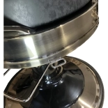 Retro Barberstuhl CEZANNE BRONZ - wildleder schwarz