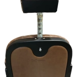 Retro Barberstuhl CEZANNE BLACK - kupferbraun