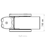 Friseur-Waschbecken BARI E1 - matt schwarz