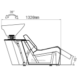 Friseur-Waschbecken BARI E1 - matt schwarz