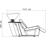 Friseur-Waschbecken BARI E1 - matt schwarz