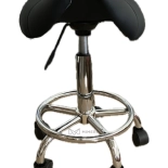 Friseurhocker MIRA - matt schwarz