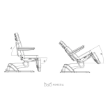 Kosmetikliege elektrisch MABEL PLUS E4 BLACK - drehbar, schwarz, hellbraun