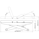 SPA Wellnessliege LUNA SPLIT E3 - schwarznuss/hellgrau