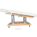 SPA Wellnessliege TARA PLUS E4 - mit Heizung und Audio/Vibrationssystem,  teak/weiß