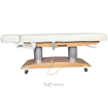 SPA Wellnessliege TARA PLUS E4 - mit Heizung und Audio/Vibrationssystem,  teak/weiß