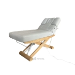 SPA Wellnessliege LUNA ARM PLUS E3 - mit Heizung und Audio/Vibrationssystem, teak/hellgrau