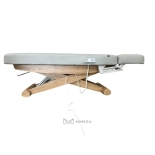 SPA Wellnessliege LUNA ARM PLUS E3 - mit Heizung und Audio/Vibrationssystem, teak/hellgrau