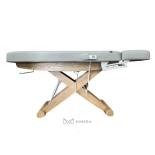 SPA Wellnessliege LUNA ARM PLUS E3 - mit Heizung und Audio/Vibrationssystem, teak/hellgrau