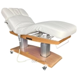 SPA Wellnessliege TARA PLUS E4 - mit Heizung und Audio/Vibrationssystem,  teak/weiß