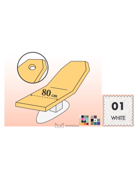 Schutzbezug für Liegen ohne Loch - 80 cm - weiß