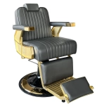Barberstuhl NOBILE GOLD - dunkelgrau