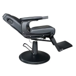 Barberstuhl COOL BLACK - matt schwarz