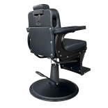 Barberstuhl COOL BLACK - matt schwarz