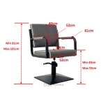 Friseurstuhl CHIC BLACK - marmorgrau