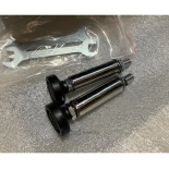 Retro Barberstuhl RENOIR LUX ROSE GOLD - samt schwarz