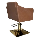 Friseurstuhl SAMILE GOLD - kupferbraun