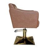 Friseurstuhl SAMILE GOLD - kupferbraun
