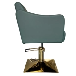 Friseurstuhl SAMILE GOLD - samt grün