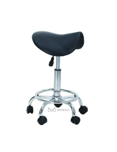 Friseurhocker MIRA - matt schwarz