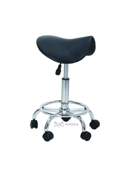 Friseurhocker MIRA - matt schwarz