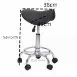 Friseurhocker MIRA - matt schwarz