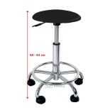 Friseurhocker SIMA - matt schwarz