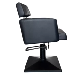 Friseurstuhl KVERT BLACK - samt schwarz - Zweite Wahl!