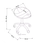 Friseurhocker MELVIN - glänzend schwarz - Zweite Wahl!