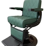 Barberstuhl EMERALD X BLACK - samt grün