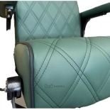 Barberstuhl EMERALD X BLACK - samt grün