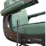 Barberstuhl EMERALD X BLACK - samt grün