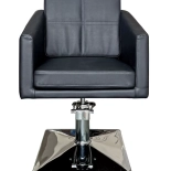 Friseurstuhl CUBE CHROME - matt schwarz