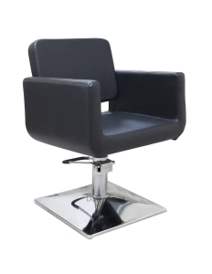 Friseurstuhl ELEGANZA CHROME - matt schwarz