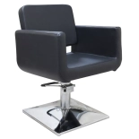 Friseurstuhl ELEGANZA CHROME - matt schwarz