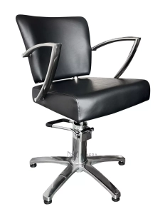 Friseurstuhl BASE CHROME  - matt schwarz