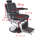 Barberstuhl CROSS PLUS - grobschwarz