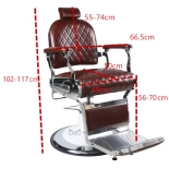 Retro Barberstuhl ELEGANCE - matt schwarz